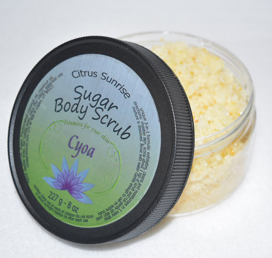 Citrus Body Scrub open lid all natural